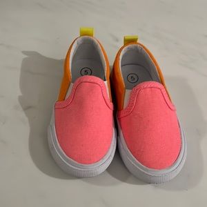 Toddler size 5 shoes. Neon tricolor. Used only once